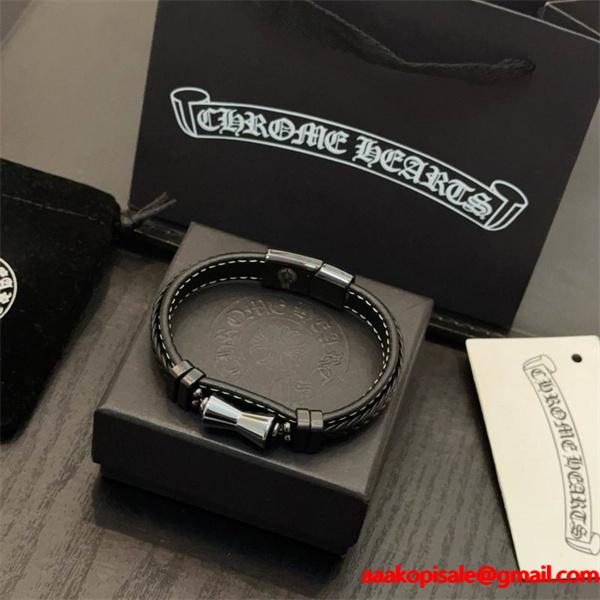 新登場 人気 CHROME HEARTS クロムハーツ コピー シルバーモチー フブレスレット 定番