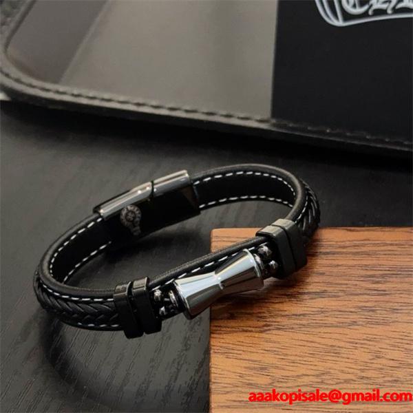 新登場 人気 CHROME HEARTS クロムハーツ コピー シルバーモチー フブレスレット 定番