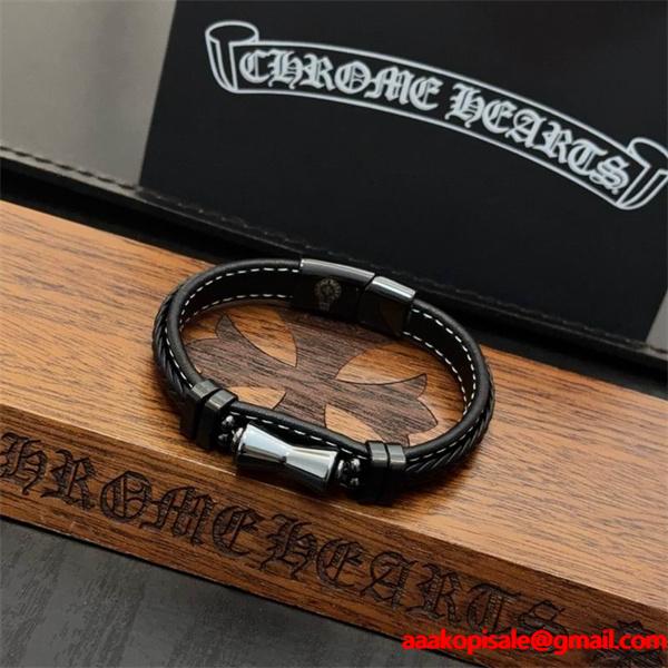新登場 人気 CHROME HEARTS クロムハーツ コピー シルバーモチー フブレスレット 定番