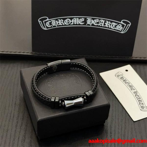 新登場 人気 CHROME HEARTS クロムハーツ コピー シルバーモチー フブレスレット 定番