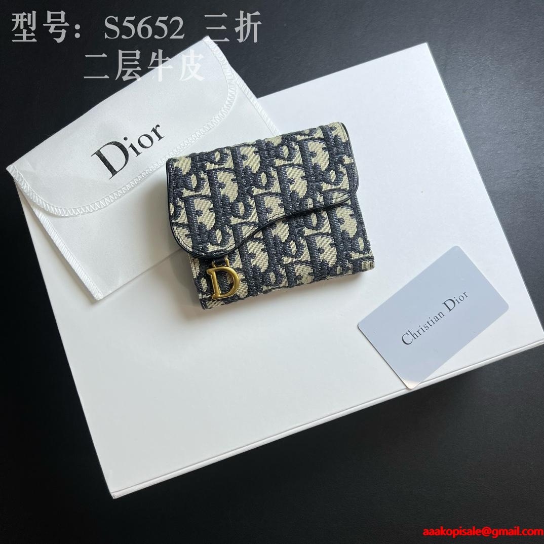 2026春夏☆DIOR  Lotus  Oblique☆ディオール折りたたみ財布 コピーS5652CTZQ-M928