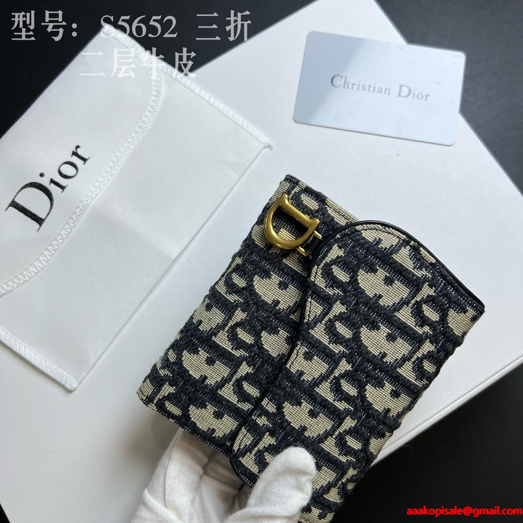 2026春夏☆DIOR  Lotus  Oblique☆ディオール折りたたみ財布 コピーS5652CTZQ-M928