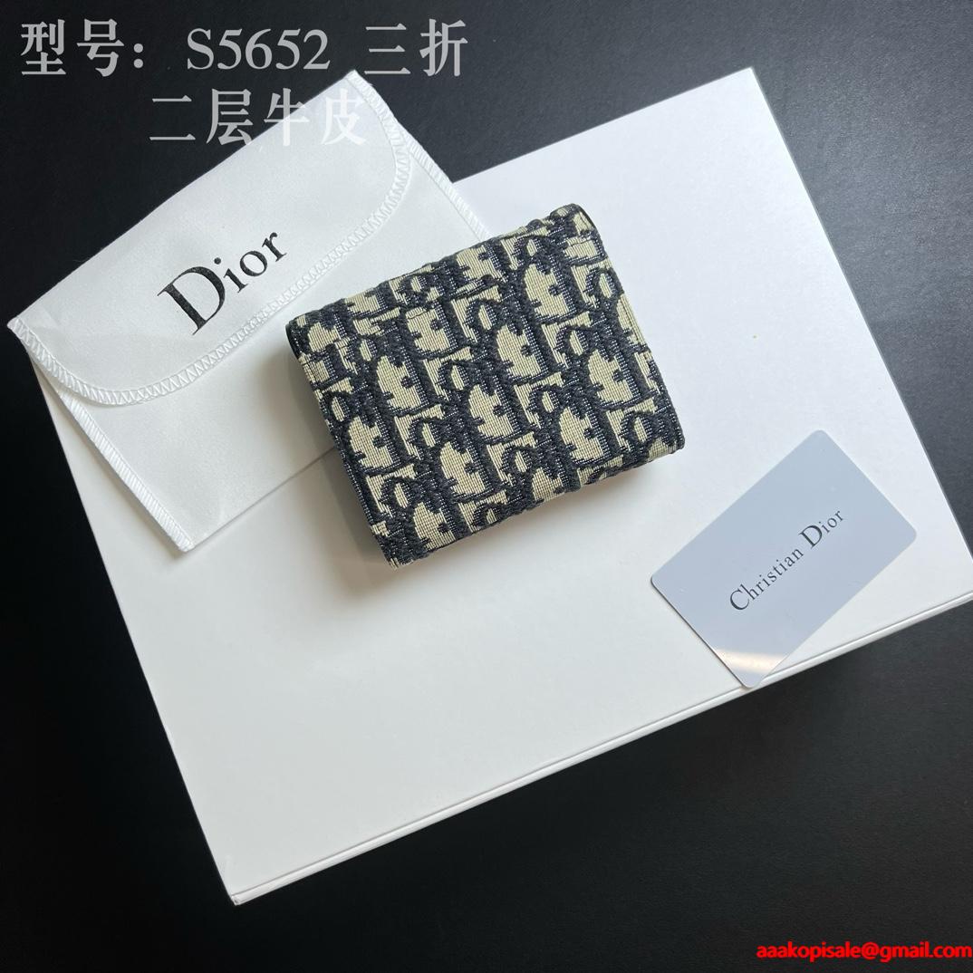 2026春夏☆DIOR  Lotus  Oblique☆ディオール折りたたみ財布 コピーS5652CTZQ-M928