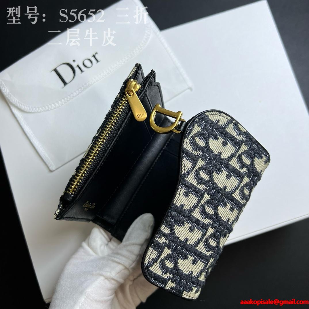 2026春夏☆DIOR  Lotus  Oblique☆ディオール折りたたみ財布 コピーS5652CTZQ-M928