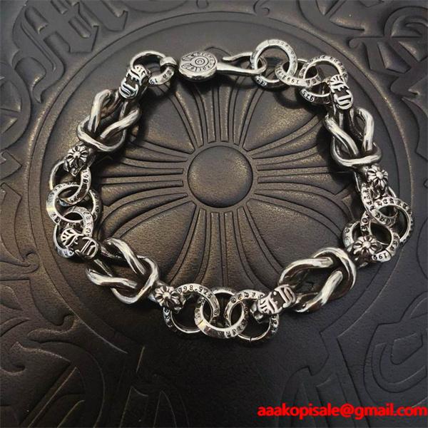 2026年モデル 高級 シルバーブレスレット 本格派 CHROME HEARTS クロムハーツ 偽物