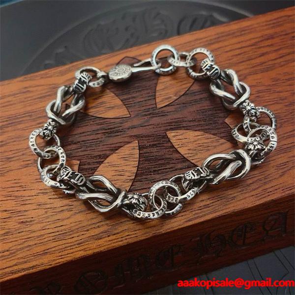 2026年モデル 高級 シルバーブレスレット 本格派 CHROME HEARTS クロムハーツ 偽物