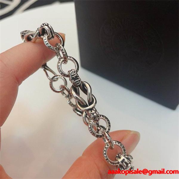 2026年モデル 高級 シルバーブレスレット 本格派 CHROME HEARTS クロムハーツ 偽物