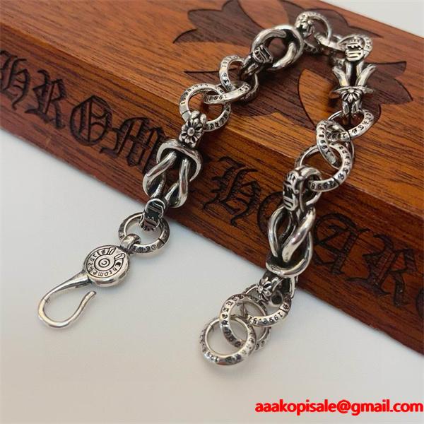 2026年モデル 高級 シルバーブレスレット 本格派 CHROME HEARTS クロムハーツ 偽物