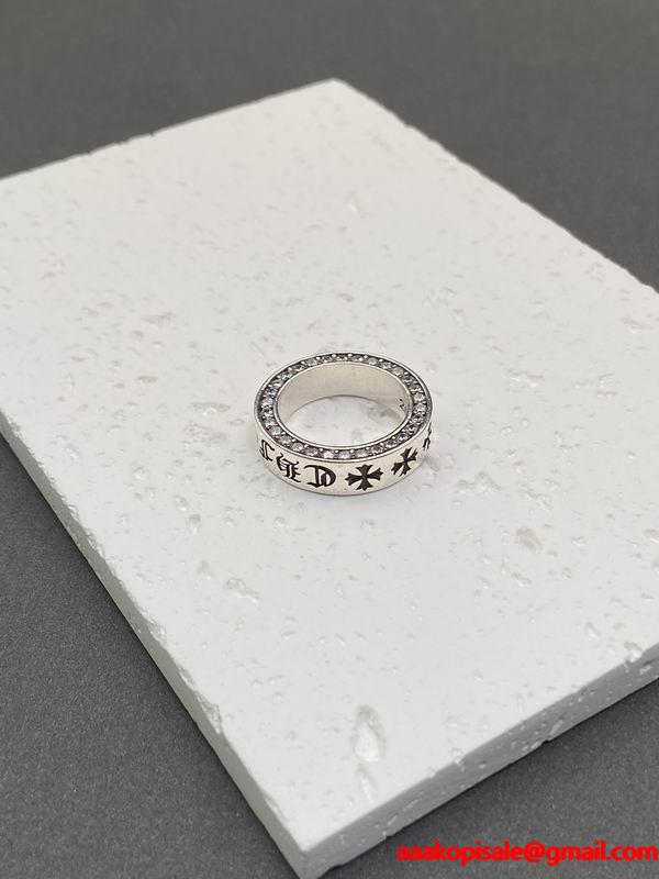 落ち着いた風合い 人気 デザインリング お洒落 CHROME HEARTS クロムハーツ 偽物