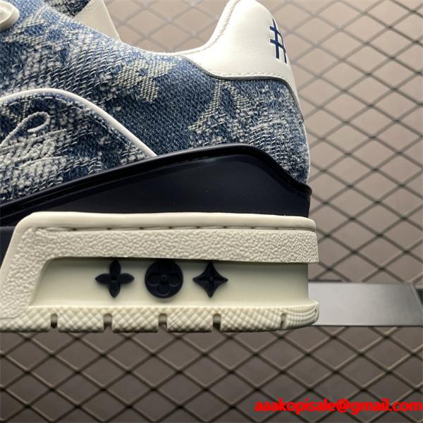 最新秋冬トレント ルイ ヴィトンスニーカーコピー Louis Vuitton LV Trainer 2025-26年秋冬最新のトレンド シューズ  激安(日本最大級)