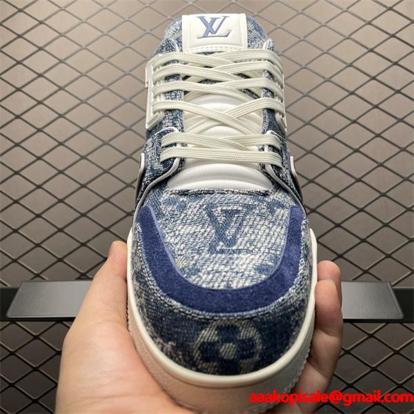 最新秋冬トレント ルイ ヴィトンスニーカーコピー Louis Vuitton LV Trainer 2025-26年秋冬最新のトレンド シューズ  激安(日本最大級)