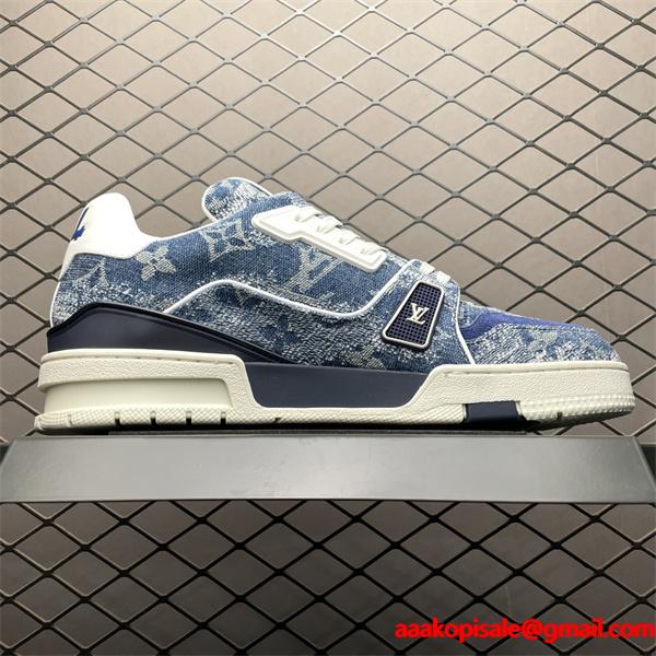 最新秋冬トレント ルイ ヴィトンスニーカーコピー Louis Vuitton LV Trainer 2025-26年秋冬最新のトレンド シューズ  激安(日本最大級)