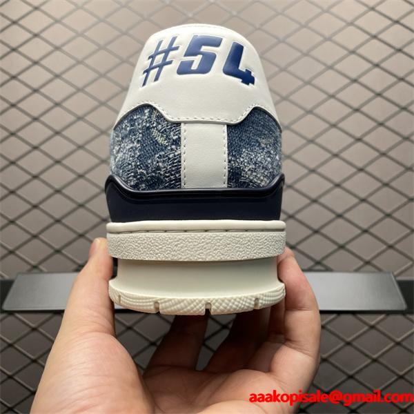 最新秋冬トレント ルイ ヴィトンスニーカーコピー Louis Vuitton LV Trainer 2025-26年秋冬最新のトレンド シューズ  激安(日本最大級)