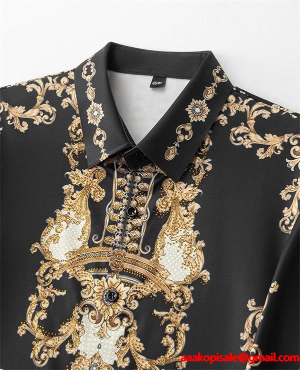 数量限定特売品 カジュアル2色可選 最落なし  希少  VERSACE ヴェルサーチシャツコピー 激安(日本最大級)