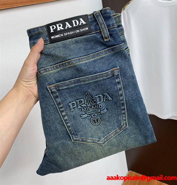 デニムパンツ 2025夏のマスト プラダ PRADA  ジーンズブランド激安通販 専門店