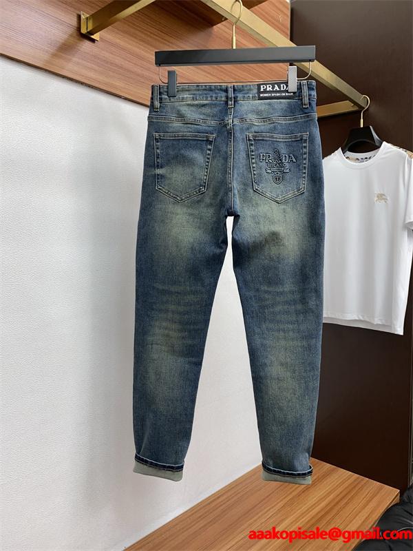 デニムパンツ 2025夏のマスト プラダ PRADA  ジーンズブランド激安通販 専門店