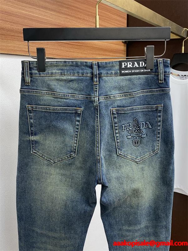 デニムパンツ 2025夏のマスト プラダ PRADA  ジーンズブランド激安通販 専門店