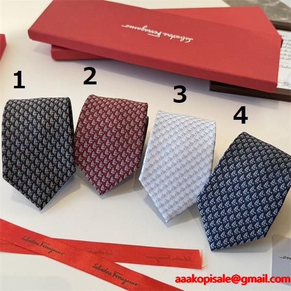 2026オシャレ☆☆通販赤字超特価得価新品メンズフェラガモ ネクタイコピー