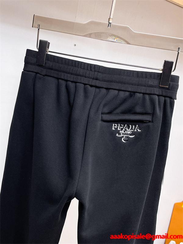 絶大な人気を誇る 2025秋冬トレンド  プラダスウェットパンツコピーPRADA 柔らかな質感 ブランド激安通販 専門店