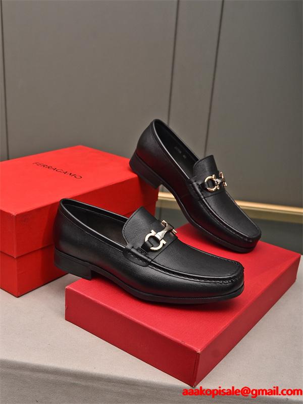 FERRAGAMO フェラガモビジネスシューズコピー 耐久性のある 2026 個性的 レザーシューズ靴 抗菌防臭加工  激安(日本最大級)