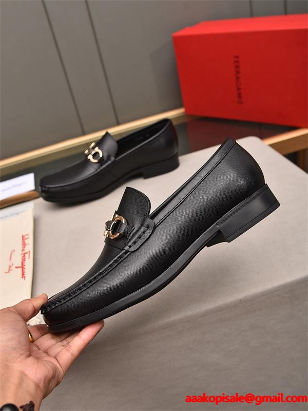 FERRAGAMO フェラガモビジネスシューズコピー 耐久性のある 2026 個性的 レザーシューズ靴 抗菌防臭加工  激安(日本最大級)