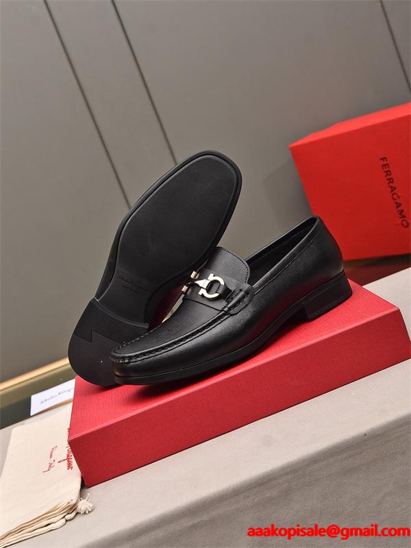FERRAGAMO フェラガモビジネスシューズコピー 耐久性のある 2026 個性的 レザーシューズ靴 抗菌防臭加工  激安(日本最大級)