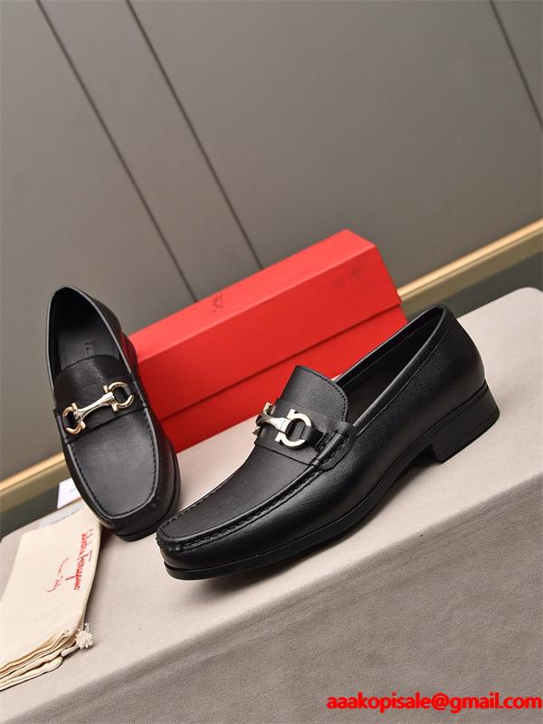 FERRAGAMO フェラガモビジネスシューズコピー 耐久性のある 2026 個性的 レザーシューズ靴 抗菌防臭加工  激安(日本最大級)