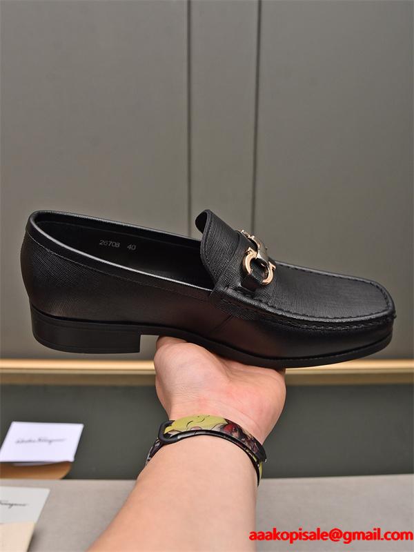 FERRAGAMO フェラガモビジネスシューズコピー 耐久性のある 2026 個性的 レザーシューズ靴 抗菌防臭加工  激安(日本最大級)