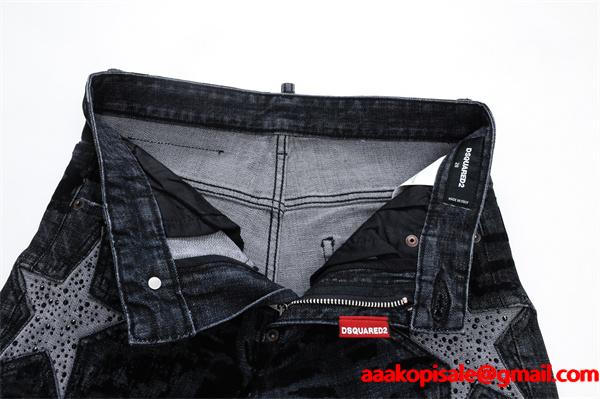 目を惹くディースクエアードデニムパンツコピー DSQUARED2 プリントジーンズ美しいシェルト