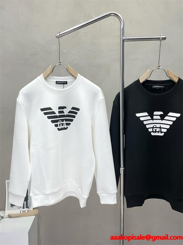 季節感溢れる秋らしいコーデ アルマーニ スウェットコピーARMANI裏起毛☆☆激安(日本最大級)