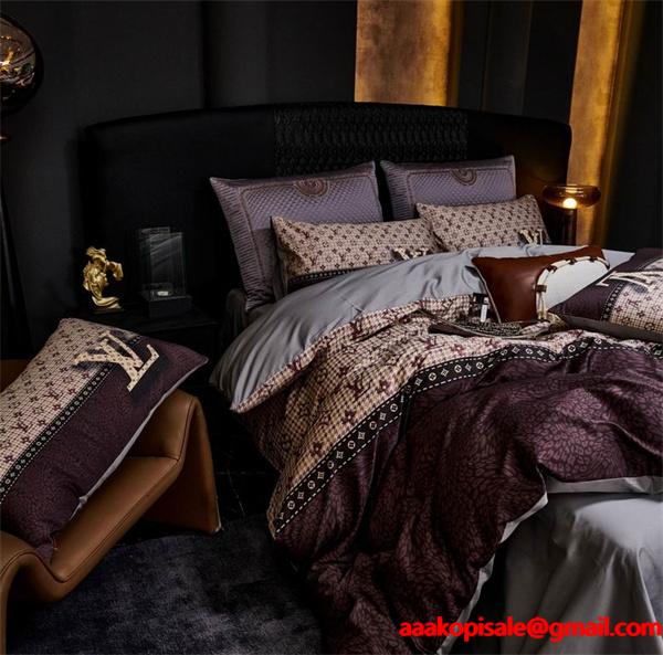 ルイ ヴィトン 寝具セット コピー2025-26秋冬 4点セット 注目のアイテム_シングルサイズ（約200×230cm）掛け布団カバー激安(日本最大級)