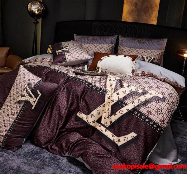 ルイ ヴィトン 寝具セット コピー2025-26秋冬 4点セット 注目のアイテム_シングルサイズ（約200×230cm）掛け布団カバー激安(日本最大級)