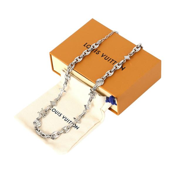 ☆LOUIS VUITTON x Nigo☆  M03189☆ルイヴィトンネックレスコピー LV SAILOR MEDIUM CHAIN サイズ50-58cm