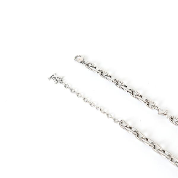 ☆LOUIS VUITTON x Nigo☆  M03189☆ルイヴィトンネックレスコピー LV SAILOR MEDIUM CHAIN サイズ50-58cm