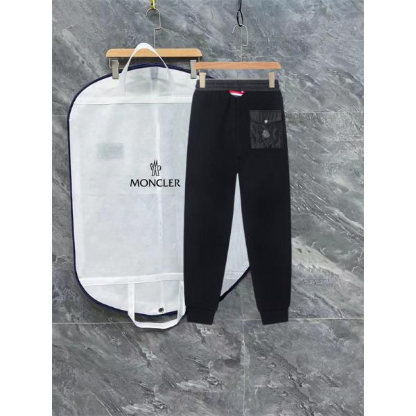 上質 ブラック 異素材ウエストライン 洗練シンプル 2025秋冬新作 モンクレール スーパー コピー Moncler パンツ