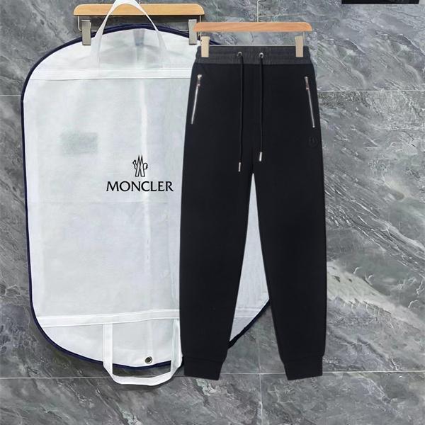 上質 ブラック 異素材ウエストライン 洗練シンプル 2025秋冬新作 モンクレール スーパー コピー Moncler パンツ