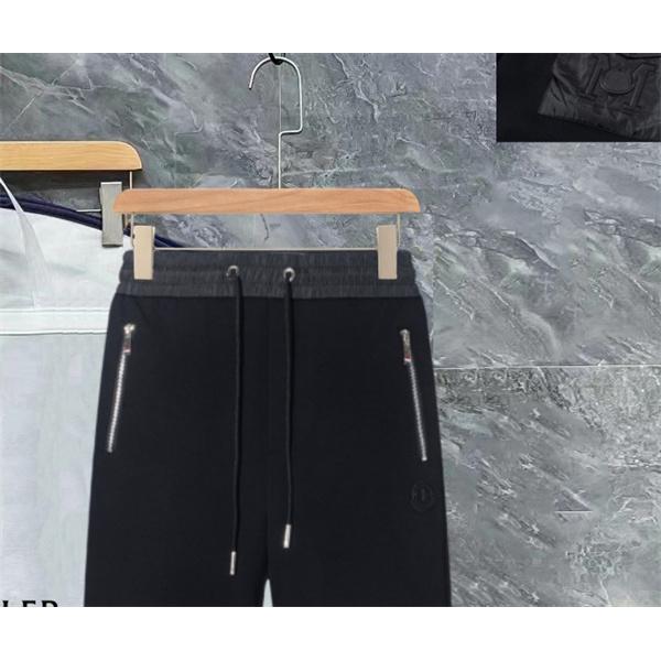 上質 ブラック 異素材ウエストライン 洗練シンプル 2025秋冬新作 モンクレール スーパー コピー Moncler パンツ