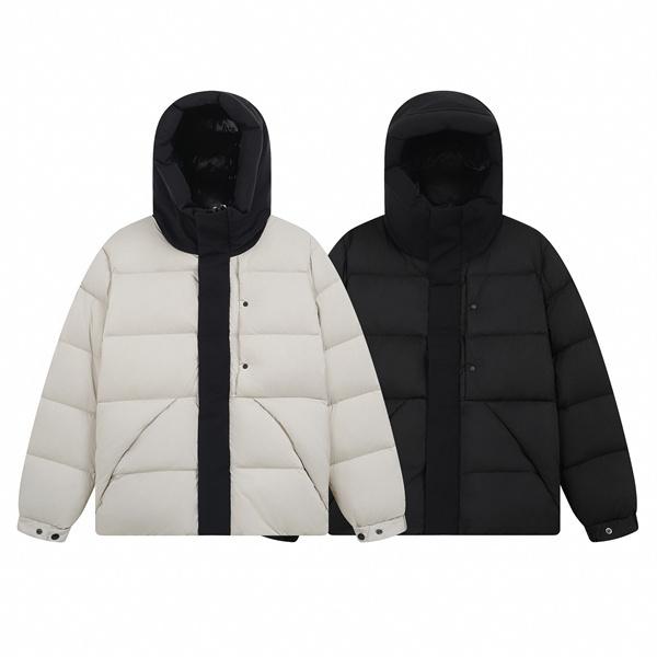 ホワイト×ブラック 切替デザイン 立体フード 高保温モデル MONCLER モンクレール コピー ダウンジャケット 秋冬注目