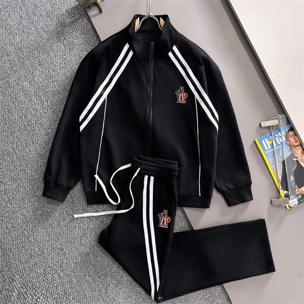 人気 ブラック ダブルライン スポーティシルエット 2025新作 モンクレール スーパー コピー Moncler セットアップ