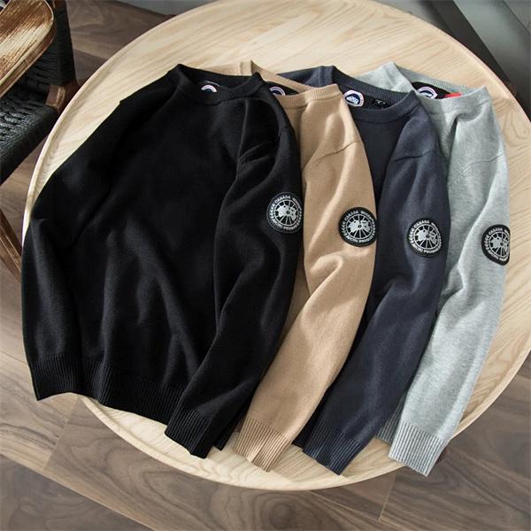 定番 マルチカラー ワンポイントロゴ 柔らか質感 秋冬万能 カナダグース コピー Canada Goose ニット