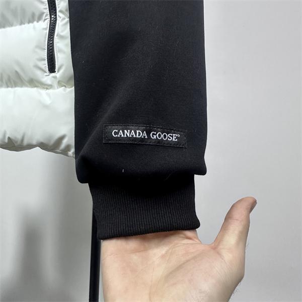 注目 ホワイト×ブラック プレミアム 2025秋冬必須 カナダグース コピー Canada Goose ダウンジャケット
