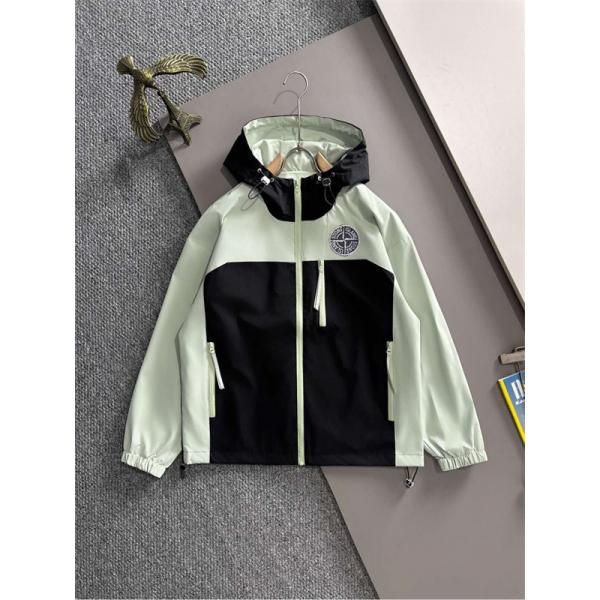 人気急上昇 STONE ISLAND ストーンアイランド コピー 2025AW 新作 ホワイト×ブラック ジャケット