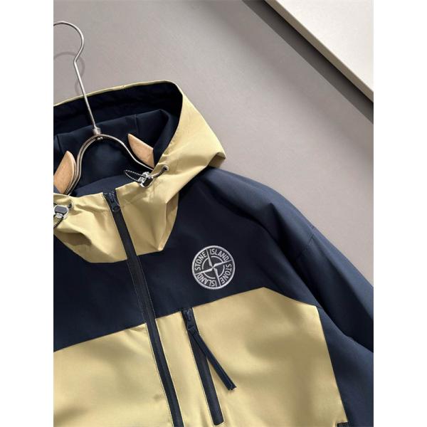人気急上昇 STONE ISLAND ストーンアイランド コピー 2025AW 新作 ホワイト×ブラック ジャケット