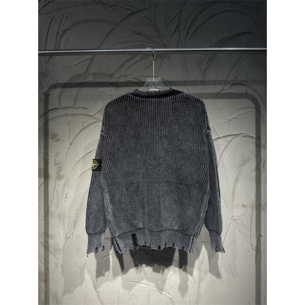 注目の新作 2025秋冬対応 ダメージ加工 プレミアム STONE ISLAND ストーンアイランド コピー ニットセーター