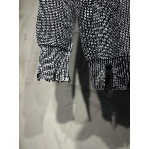 注目の新作 2025秋冬対応 ダメージ加工 プレミアム STONE ISLAND ストーンアイランド コピー ニットセーター