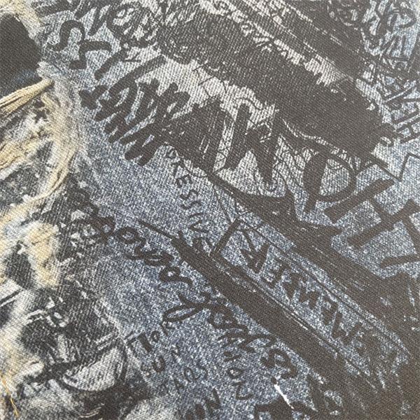 Acne Studios 激安 3Dダメージアート デニム ワイドストレート ユニセックス グラフィティ加工 水洗ビッグクラッシュ ジーンズ