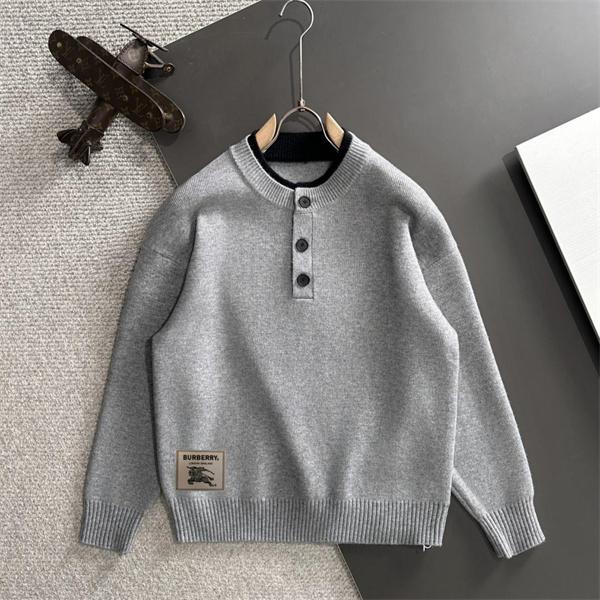 売れ筋必至！バーバリー コピー BURBERRY 2025新登場 グレー秋冬 上質ヘンリーニット