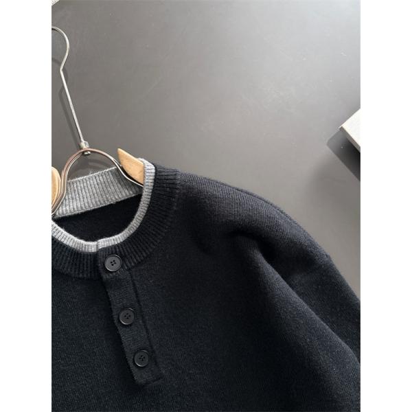 売れ筋必至！バーバリー コピー BURBERRY 2025新登場 グレー秋冬 上質ヘンリーニット