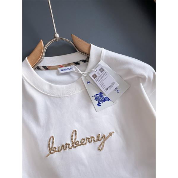 高級感漂う 2025秋冬 ブラック エレガント刺繍 長袖Tシャツ バーバリー コピー BURBERRY