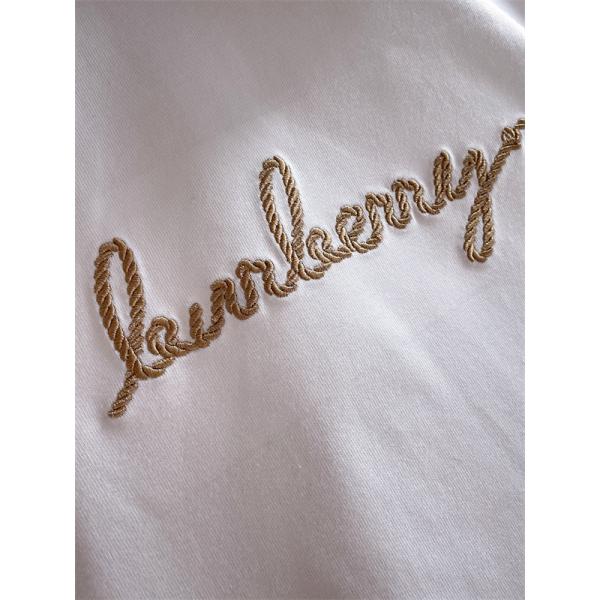 高級感漂う 2025秋冬 ブラック エレガント刺繍 長袖Tシャツ バーバリー コピー BURBERRY